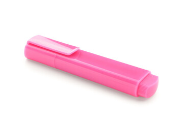 Pink marker on white background