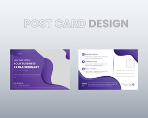 Corporate Postcard or marketing agency postcard template Layout Design