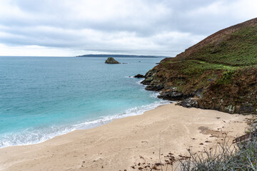Herm Island, Channel Island in Bailiwick of Guernsey. Car free island is popular British Isles...
