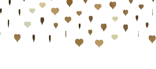  Red heart love confettis. Valentine's day falling