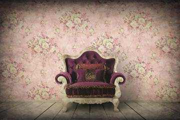 vintage armchair in the room