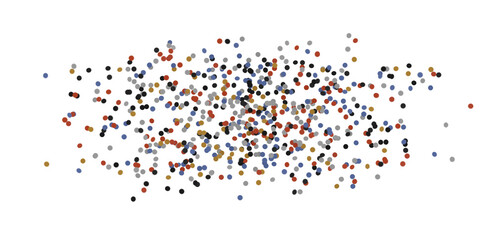  Multicolored confetti on white