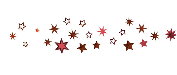 Holiday golden decoration, glitter frame isolated -