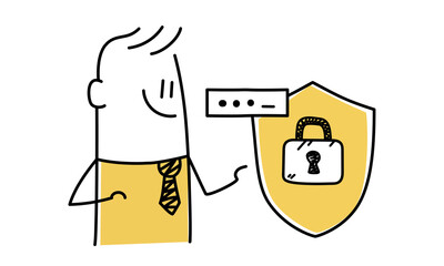 Stick figure. Secure.