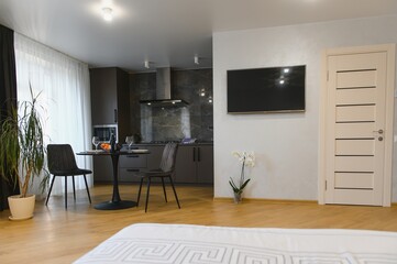 Stylish apartment interior. Idea for home design