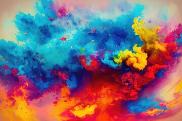 Abstract multi-colorful liquid splash background No14