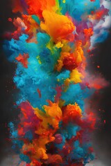 Abstract multi-colorful liquid splash background No12