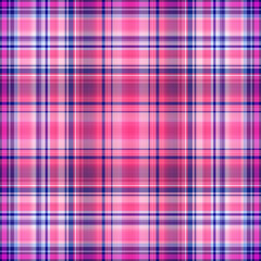 Nautical gingham in coastal beach house check fabric tile. Seamless red blue white sailor flannel textile tartan repeat swatch.