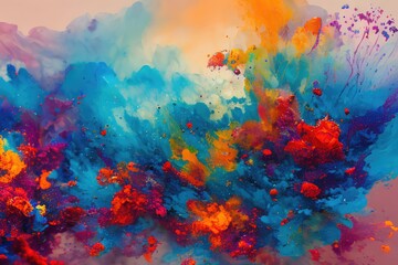 Fototapeta na wymiar Abstract multi-colorful liquid splash background No8