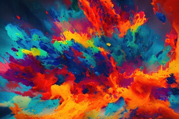 Obraz na płótnie Canvas Abstract multi-colorful liquid splash background No7