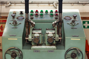 Control device for lowering and lifting anchors on the ship's bridge. © Сергей Жмурчак