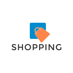 modern shopping logo design template