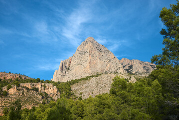 Fototapeta na wymiar Mountain called Puig Campana near Benidorm, Alicante