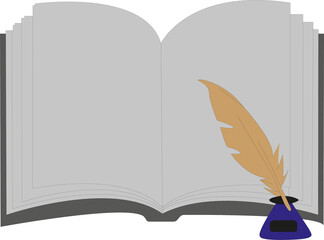 Open book ink png