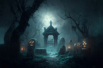 Fototapeta premium halloween scene