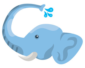 head elephant playing