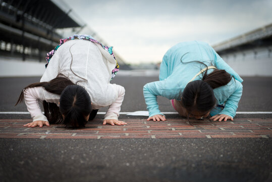 Kissing The Brick At Indianapolis 500 Race Track