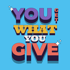 Motivational typography. Instagram post style. Vector illustration design