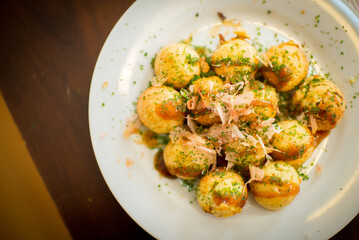 Making Takoyaki (octopus pancake) at home