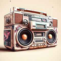 a close-up of a stereo - Generative AI