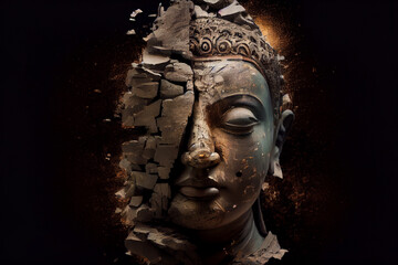 Fototapeta na wymiar Buddha - Generative Ai