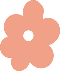 Hand drawn abstract wildflower flat icon Spring floral design