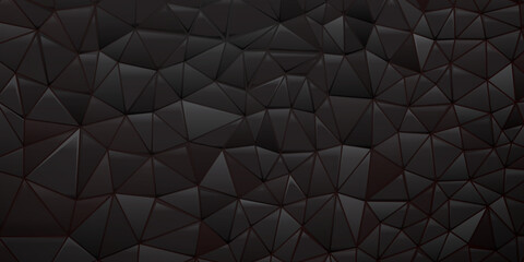 Abstract mosaic background of triangle plates in black colors