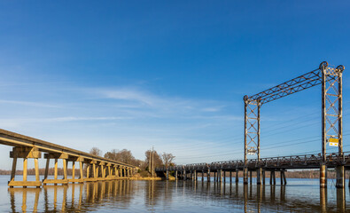 Caddo Lake Historic Drawbridge in Mooringsport, Louisiana