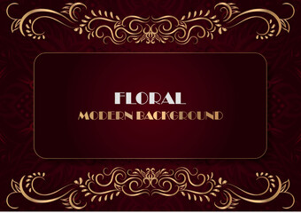 Modern Golden Color Ornamental Background.