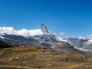 Image of the famous mountain called Matterhorn or Cervino