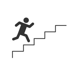 Running up ladder icon. Climbing set vector ilustration.