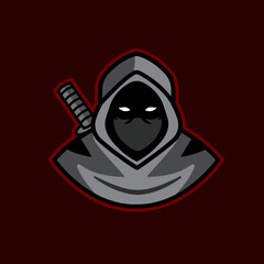 vector ninja mascot. ninja head logo in esport style. illustration. vector 