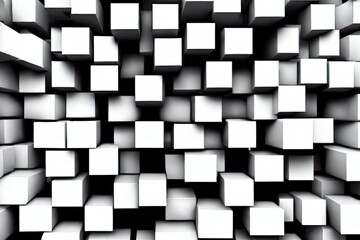 black and white cubes background, generative ai