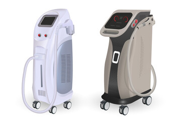 Modern equipment for laser hair removal cosmetic procedures in a beauty salon