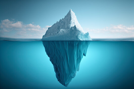 Tip of the iceberg. Business concept. generative ai. Iceberg. Success business metaphor
