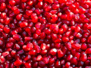 Refreshing pomegranate background. Color 2023 Viva Magenta.