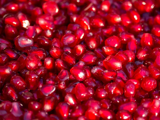 Refreshing pomegranate background. Color 2023 Viva Magenta.
