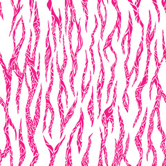 Pink abstract tiger stripes seamless pattern