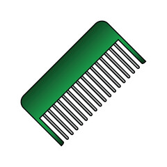Comb icon on white.