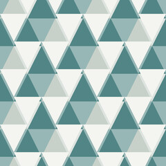 Fototapeta premium Contemporary geometric pattern. Repeated triangles ornament. Modern geo abstract background. Seamless surface design. Mosaic wallpaper. Digital paper, textile print. Vector illustration