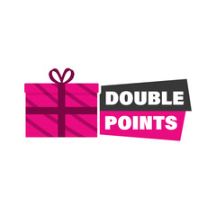 Double benefit from shopping. Promotional icon for social networks, shops and websites