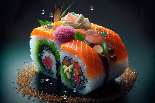 salmon Sushi Shashimi