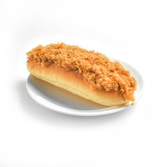 Bun with pork floss. There are photo and vector versions for design idea. In Asian cuisine, bun can...