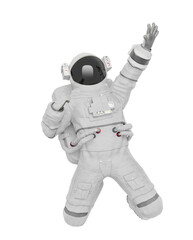 astronaut in hopeless pose