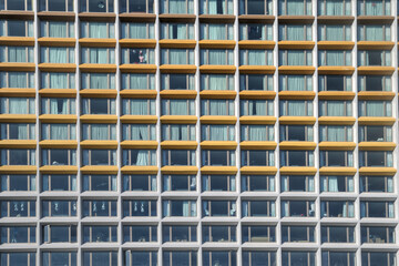 Hotel windows in Hong Kong.