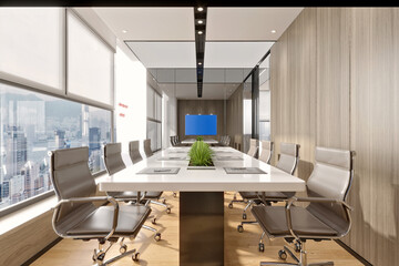 3d render working office