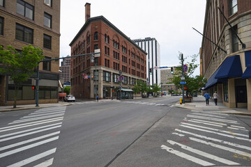Downtown Rochester, N.Y. at Main Street.