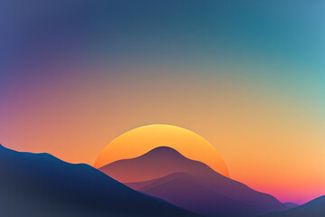 Fototapeta na wymiar Colorful peaks,sunrise in the mountains