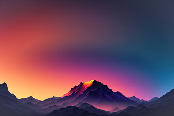 Colorful peaks,sunrise in the mountains