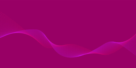 Dark background Pink wave lines Flowing waves Abstract digital equalizer sound wave. Flow. Line Vector illustration for tech futuristic innovation concept Purple Violet background Graphic design Curve
